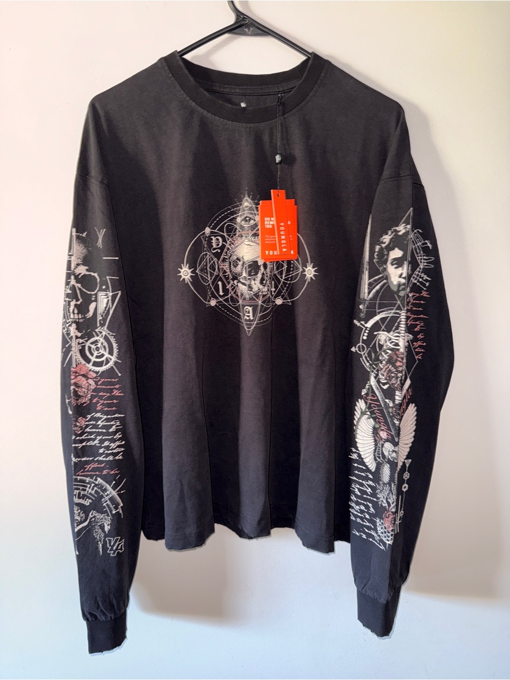 NWT YoungLA "Death Ritual" Graphic Long Sleeve T-Shirt / Pump Cover